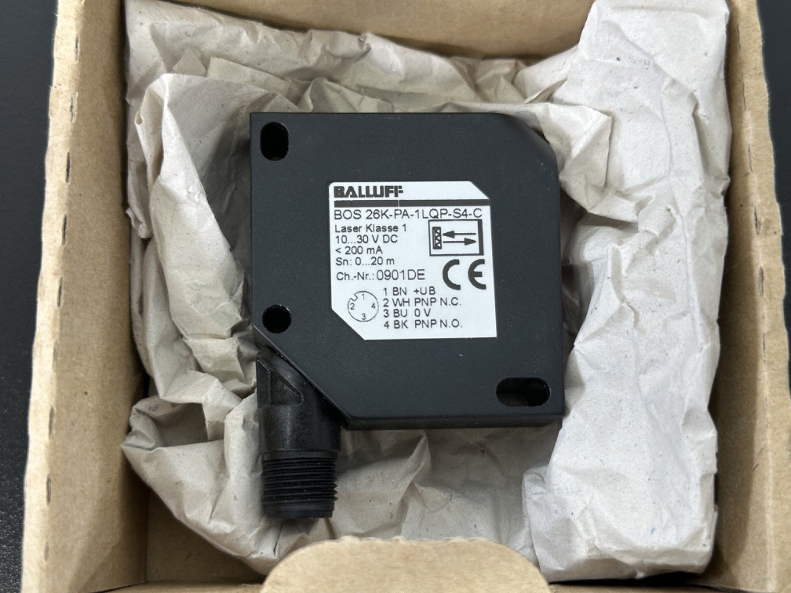 Balluff BOS 26K PA 1LQP S4 C Laser Photoelectric Sensor 152306 New OB2