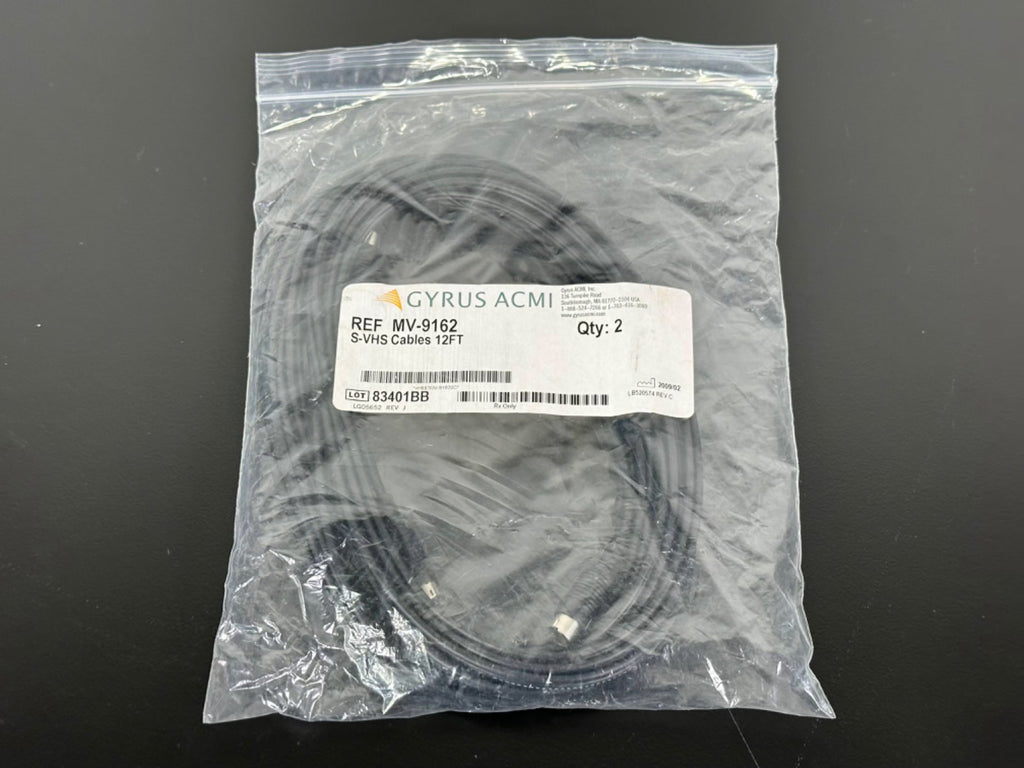 Gyrus ACMI MV 9162 S VHS Cable 12FT Endoscopy Video Cable Qty 2 New0