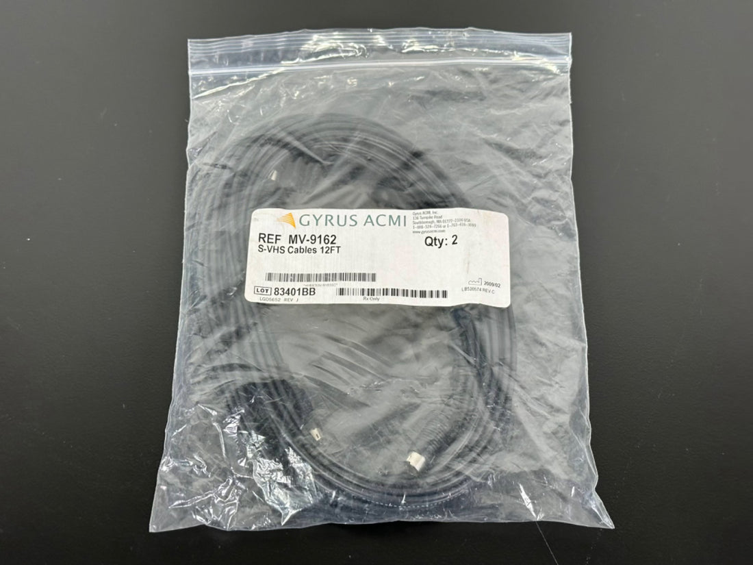 Gyrus ACMI MV 9162 S VHS Cable 12FT Endoscopy Video Cable Qty 2 New0