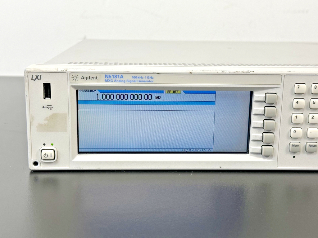 Agilent N5181A MXG Analog Signal Generator 100kHz 1GHz Opt 099 501 UNT Power On1