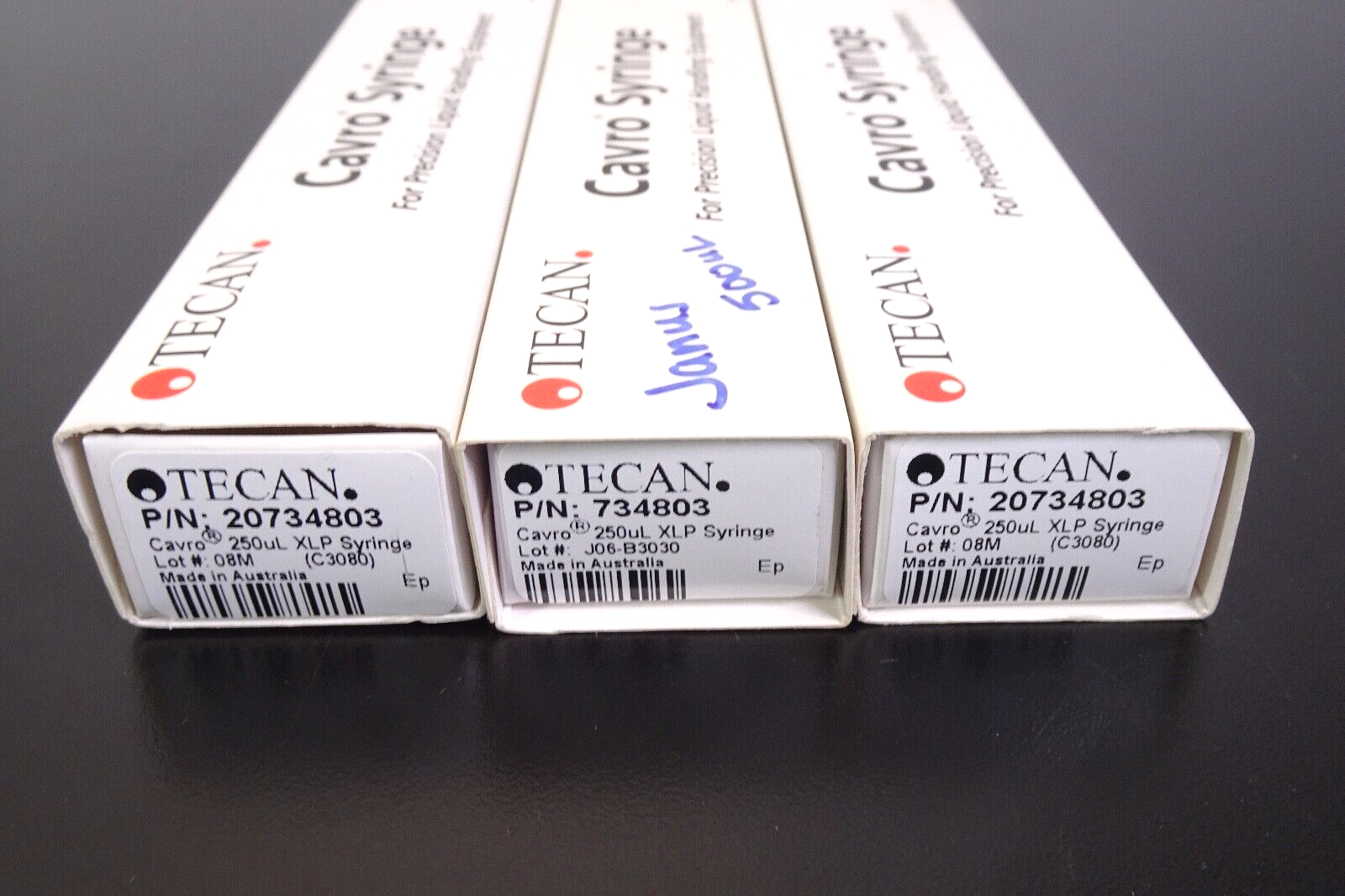 x3) Cavro TECAN 734803 250uL XLP Syringe2