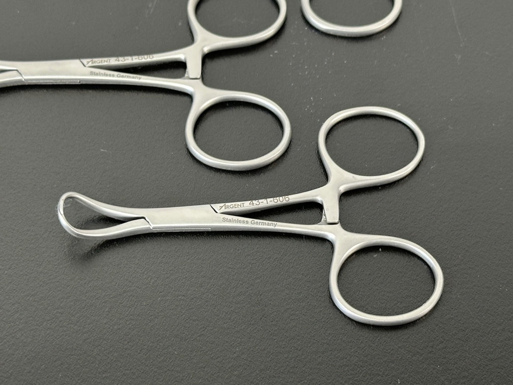 Lot of 4 Argent 43 1 606 Foerster Sponge Forceps Stainless1