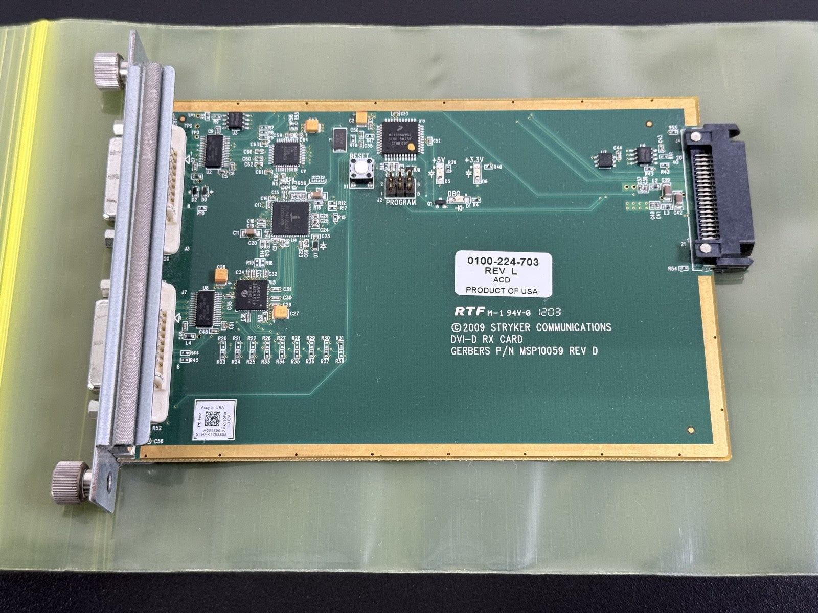 STRYKER COMMUNICATIONS DVI D RX CARD1