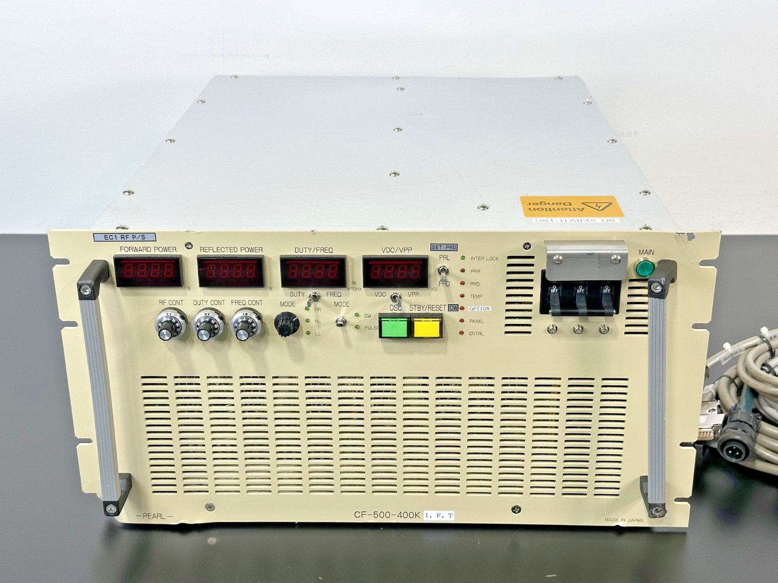 Pearl Kogyo CF 500 400K 400kHz 500W RF Power Supply Generator 20190