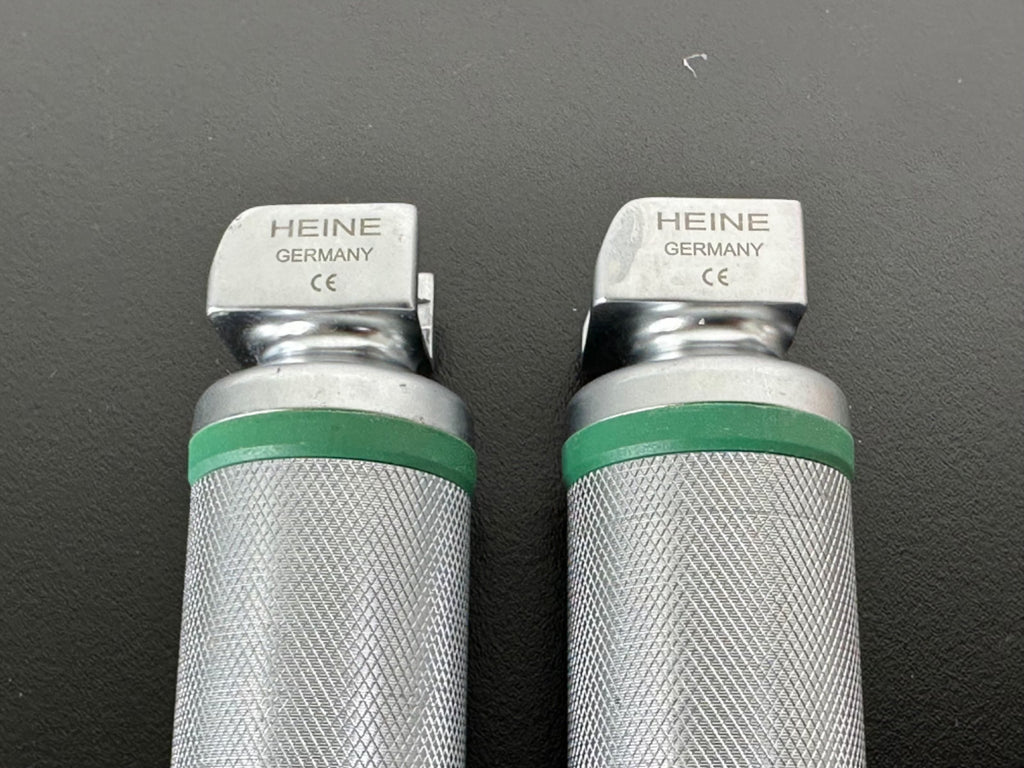Heine Laryngoscope Handles F.O Fiber Optic Standard Size Germany Lot of 21