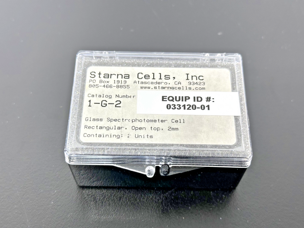 Starna Cells 1 G 2 Glass Spectrophotometer Cells 2mm Rectangular Open Top 2 Pack0