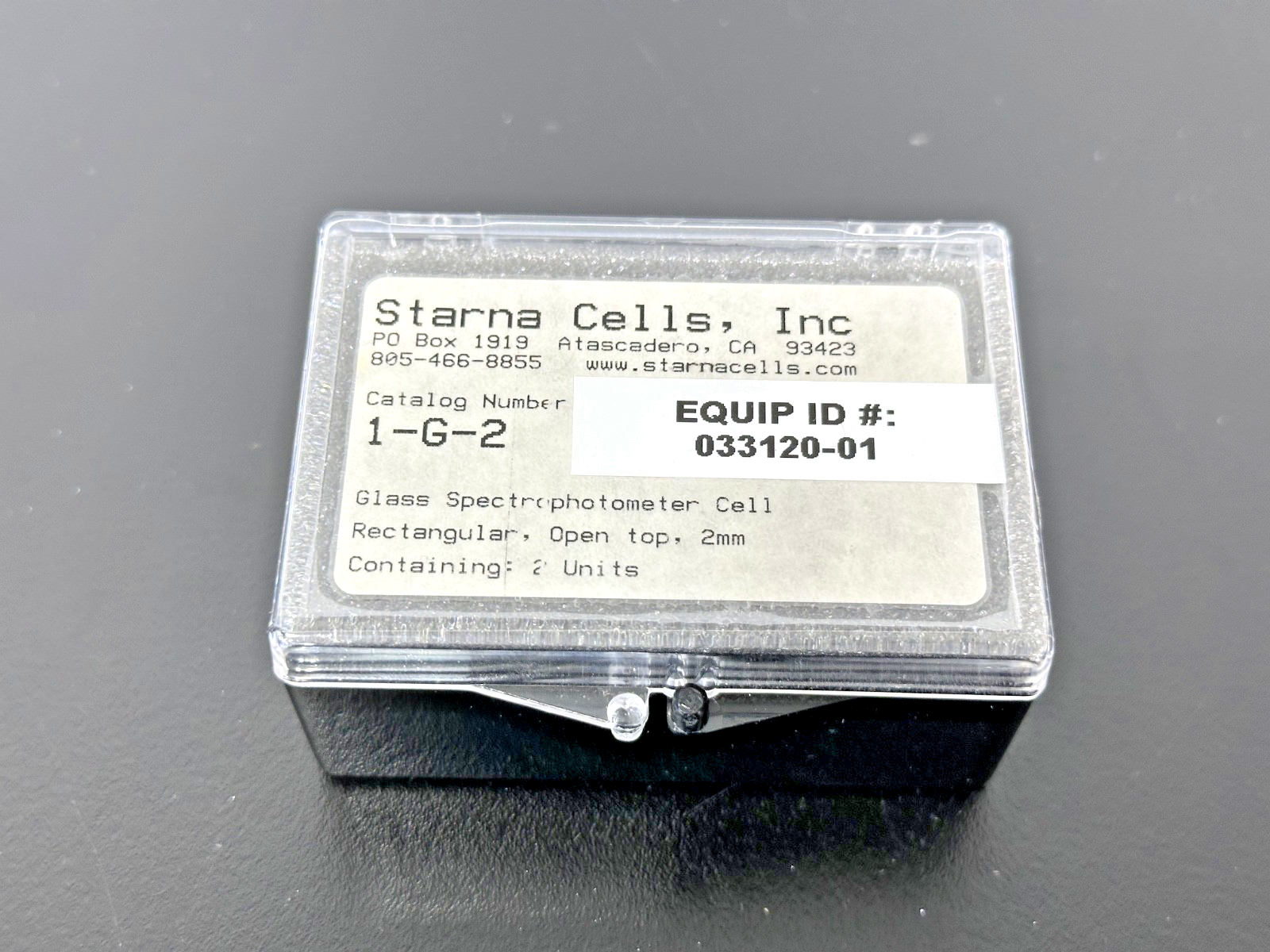 Starna Cells 1 G 2 Glass Spectrophotometer Cells 2mm Rectangular Open Top 2 Pack0