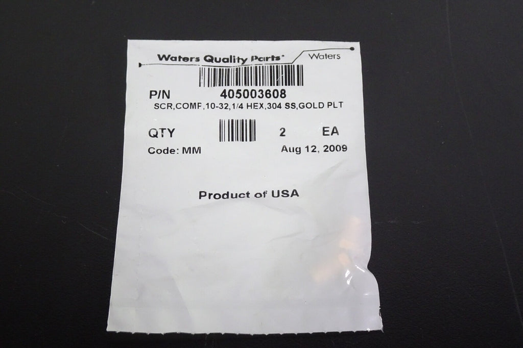 Waters Hex SS Gold Put Screws 10 32 ¼ 4050036080