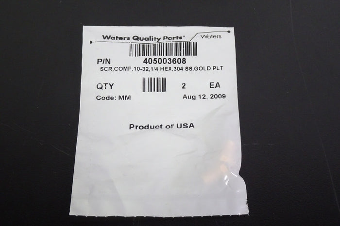 Waters Hex SS Gold Put Screws 10 32 ¼ 405003608