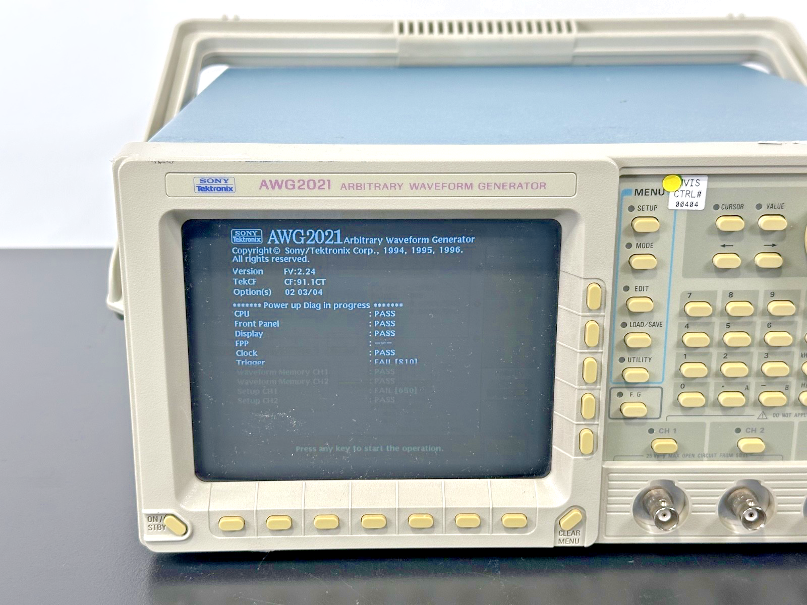 Sony Tektronix AWG2021 Arbitrary Waveform Generator Opt 02 03/04 Working1