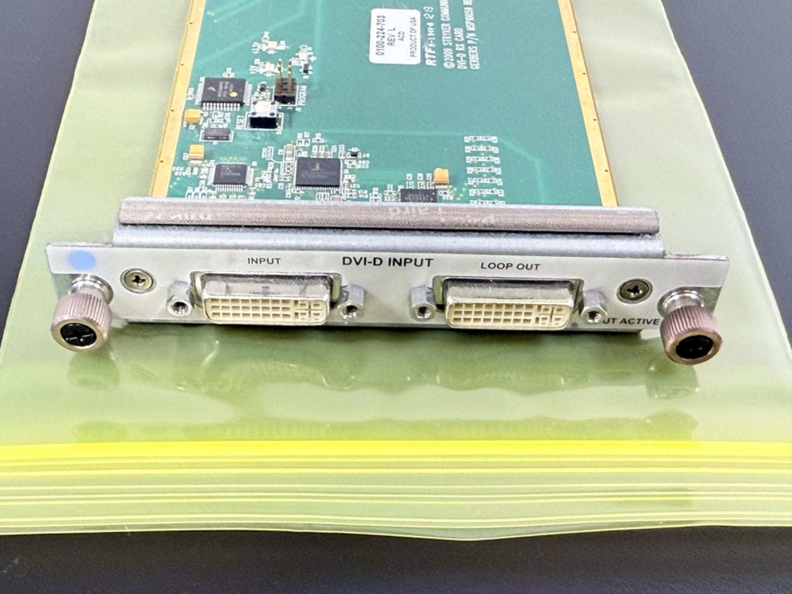 Stryker Communications DVI D RX Card 0100 224 703 Rev L – Input / Loop Out1