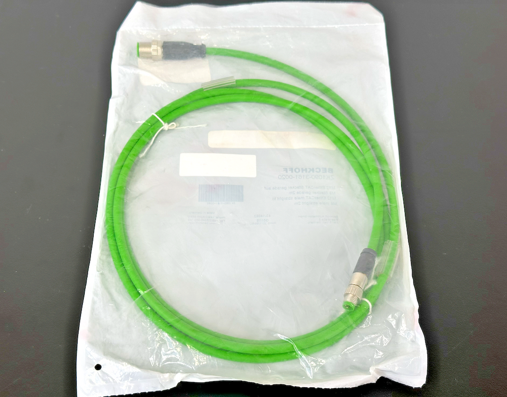 Beckhoff ZK1090 3161 0020 M12 EtherCAT to M8 Male Cable 2M New1
