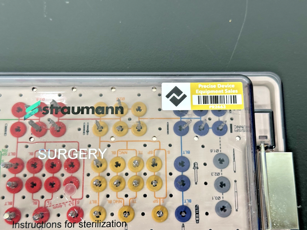 Straumann Dental Instrument Cassette w/ Drills Ratchets & Hand Tools5