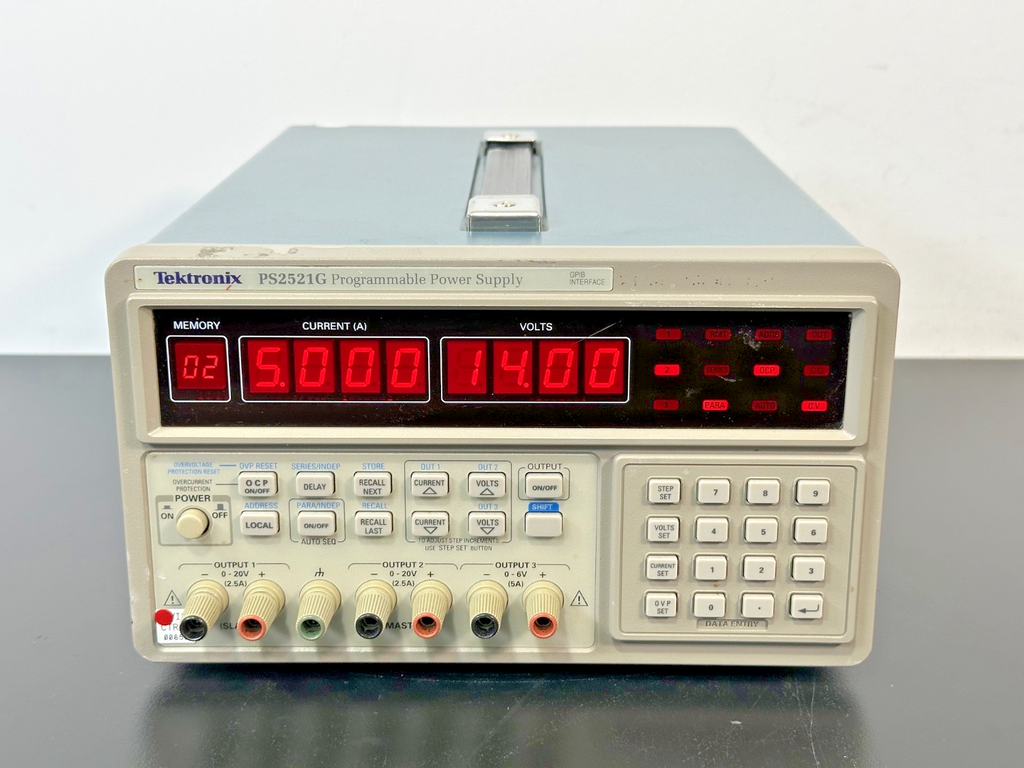 Tektronix PS2521G Programmable Triple Output DC Power Supply GPIB Tested0