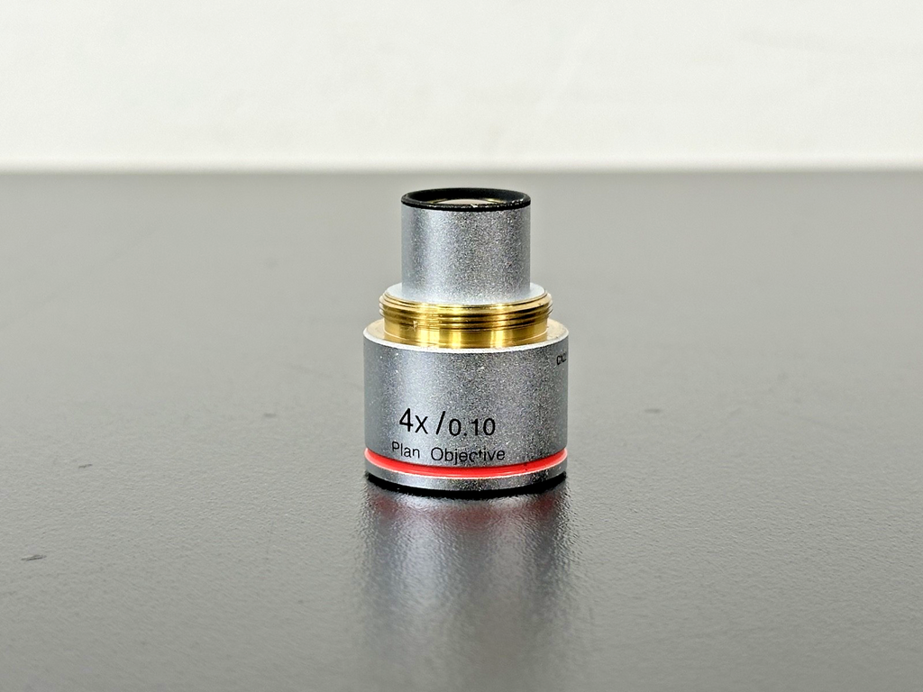 Olympus 4X 0.10 Plan Objective Microscope Lens Infinity FN201