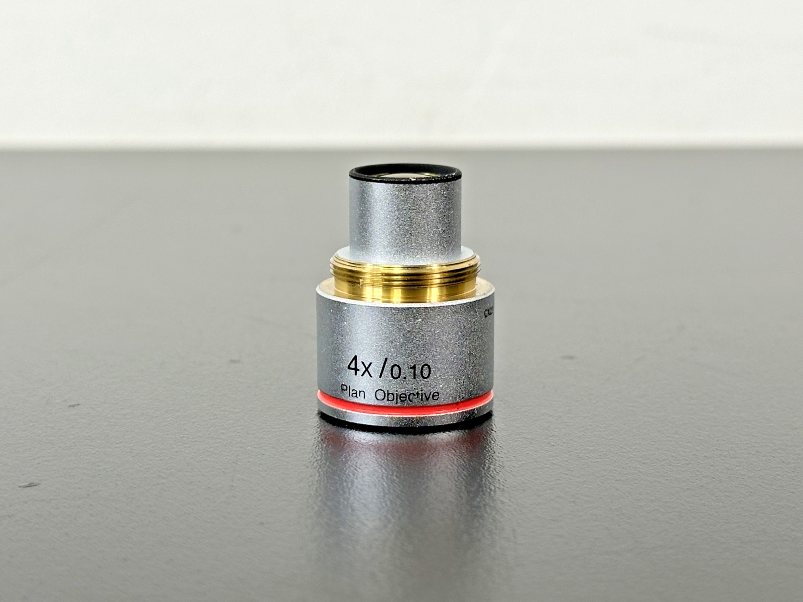 Olympus 4X 0.10 Plan Objective Microscope Lens Infinity FN201