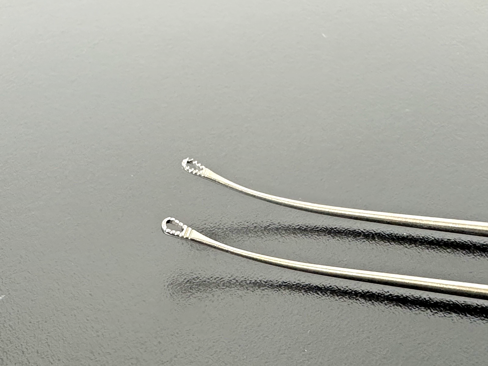 Lot of 2 Aesculap MA053R Shapleigh Angled 1.5mm Curettes 6.5"1