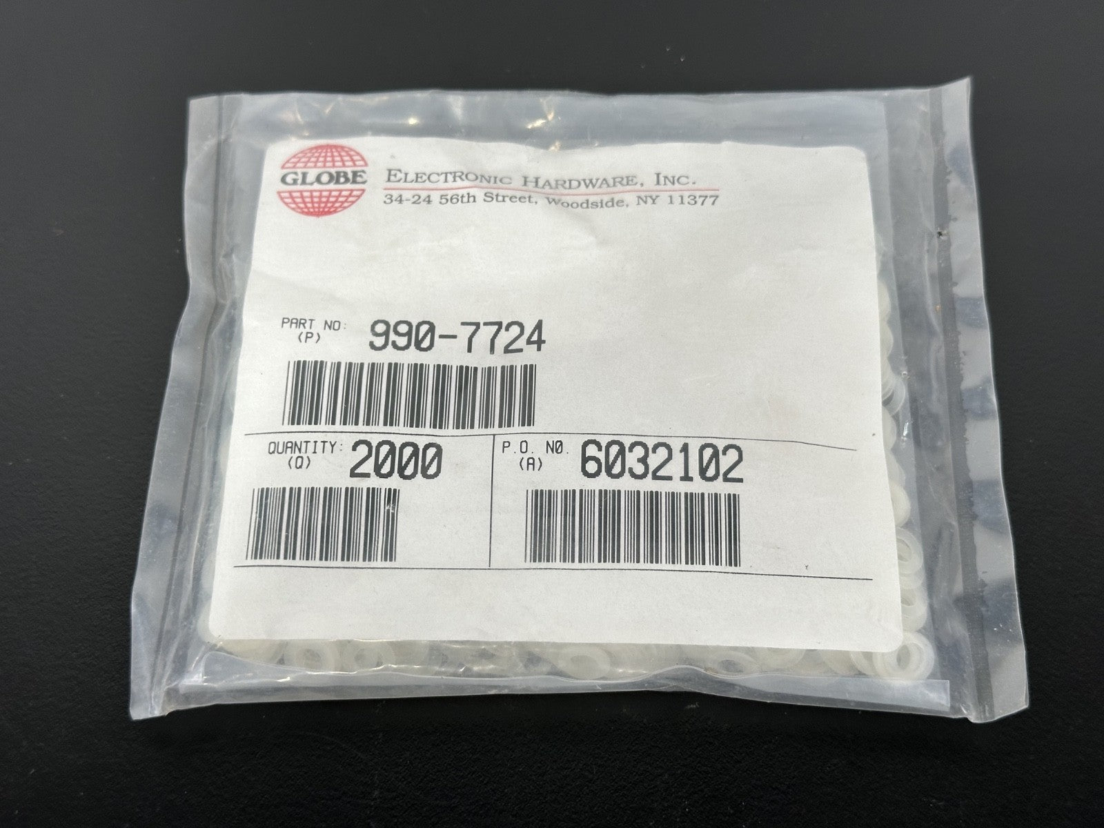 Globe Electronic Hardware 990 7724 Nylon Insulating Washers Lot of 20000