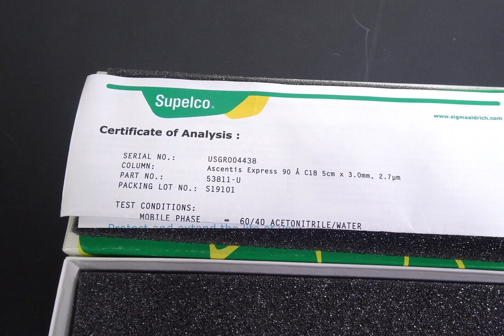Supelco 53811 U Ascentis Express 90 À C18 HPLC Column 5cm x 3.0mm, 2.7 um3