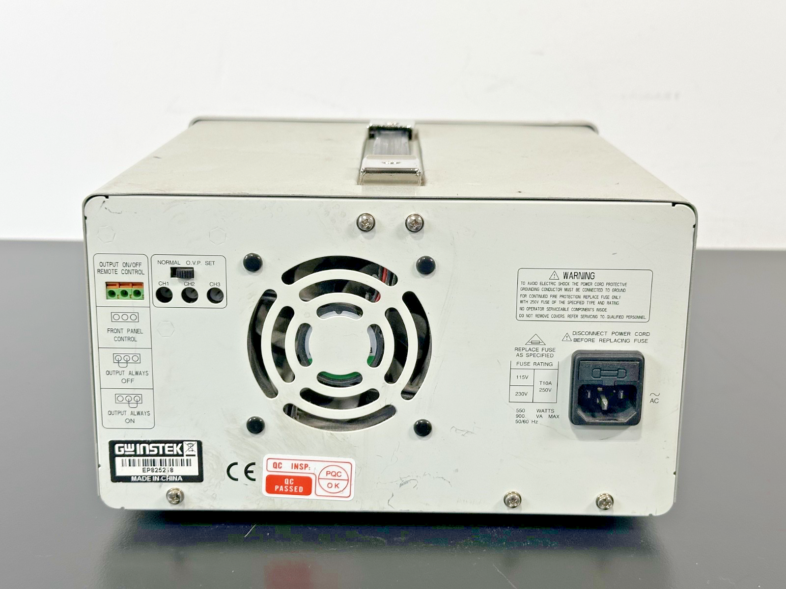 GW Instek SPD 3606 375W 3 Channel Dual Range DC Power Supply Powers On1
