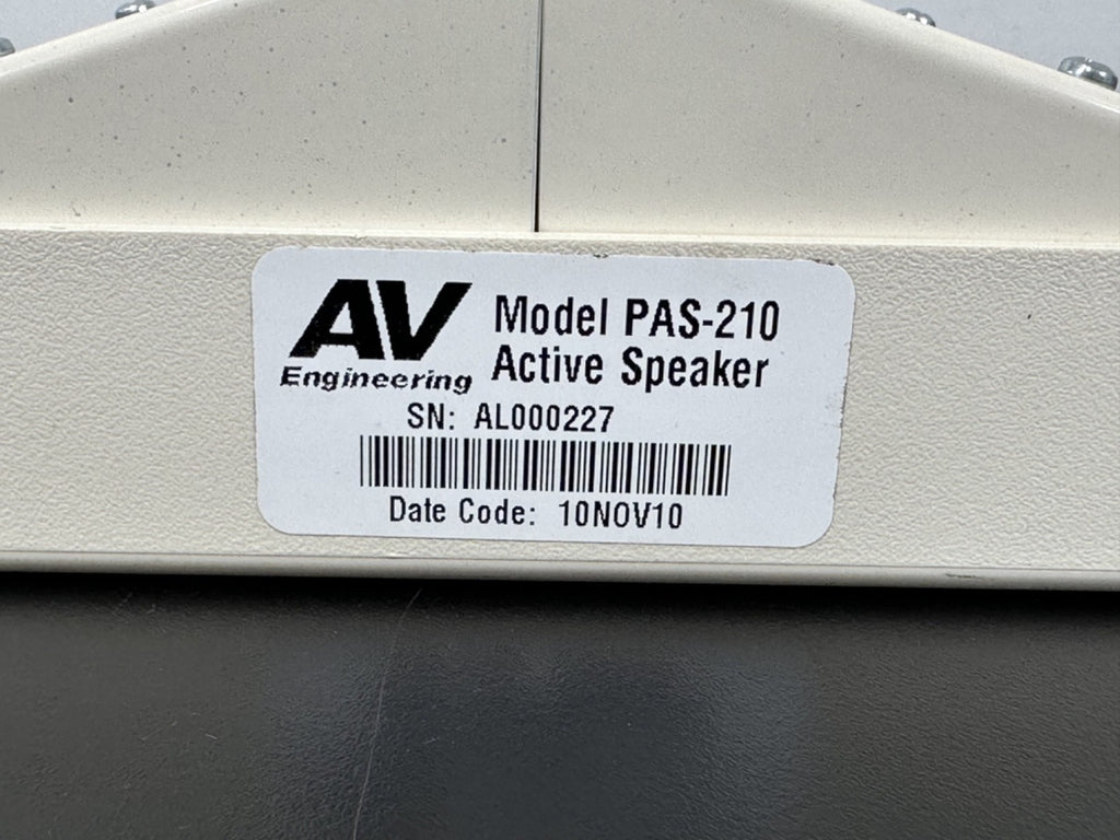 AV Engineering PAS 210 Active Speaker Audio Video Monitor Speaker1