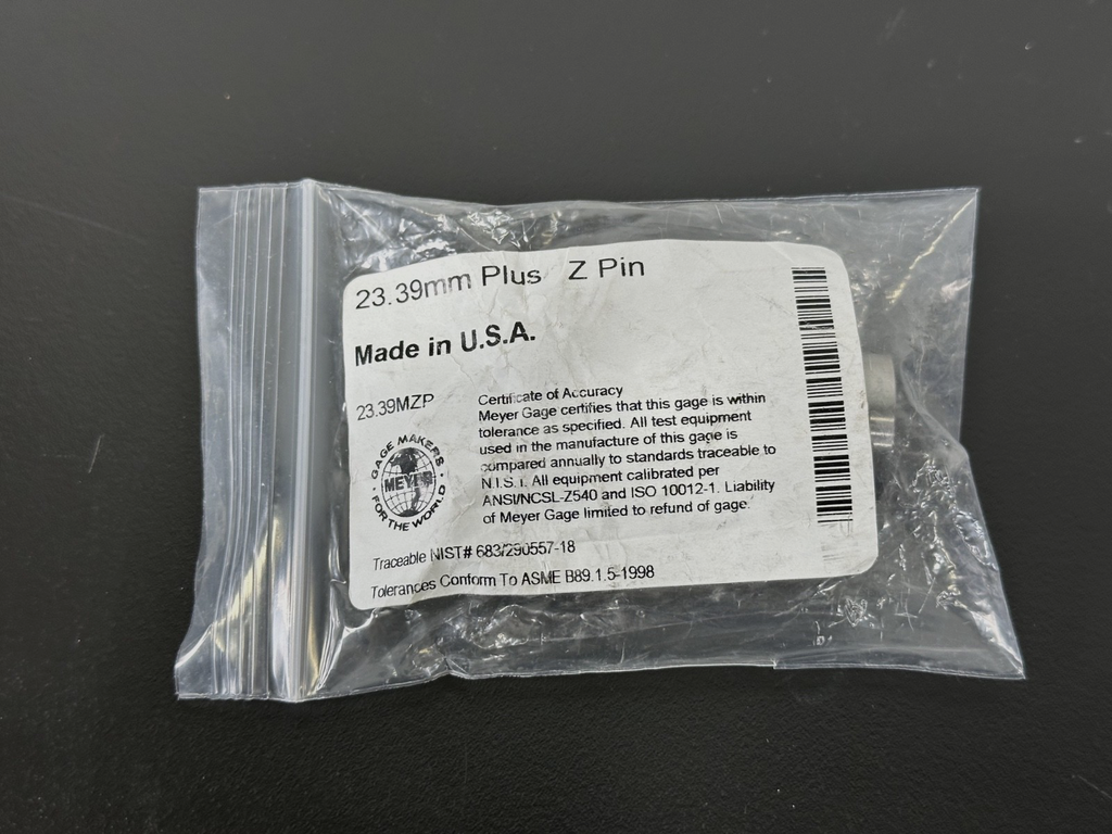 Meyer Gage 23.39MZP 23.39mm Plus Z Pin Gage Plug Gauge0