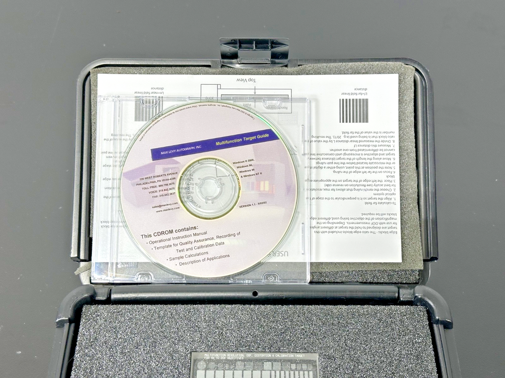 Max Levy Autograph DA029 Multifunction Calibration Target Kit 4X 20X1