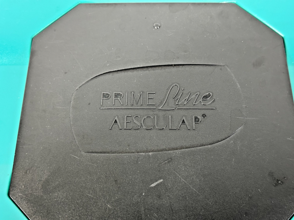Aesculap PrimeLine Rigid Instrument Container Case Filter Teal Lid Germany3