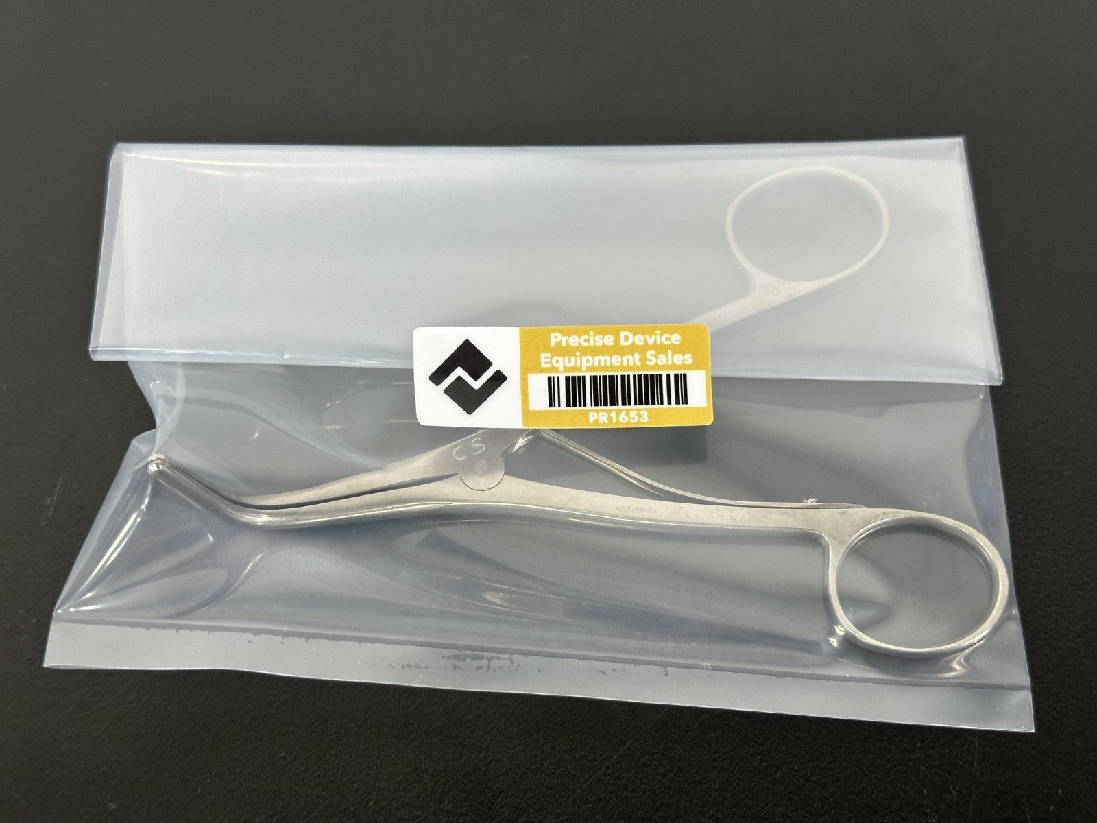 CHLD 51 4376 Stainless Surgical Dressing Forceps Angled Ring Handle4
