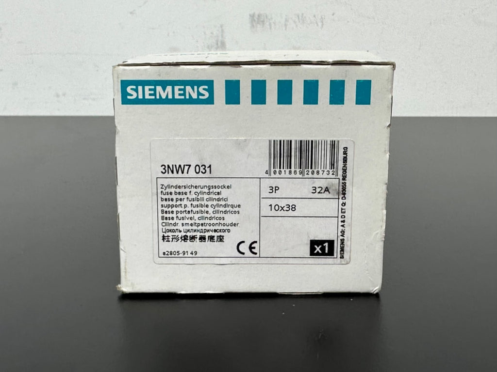 Siemens 3NW7 031 3 Pole Fuse Holder Base 32A 10x38 DIN Rail NEW0
