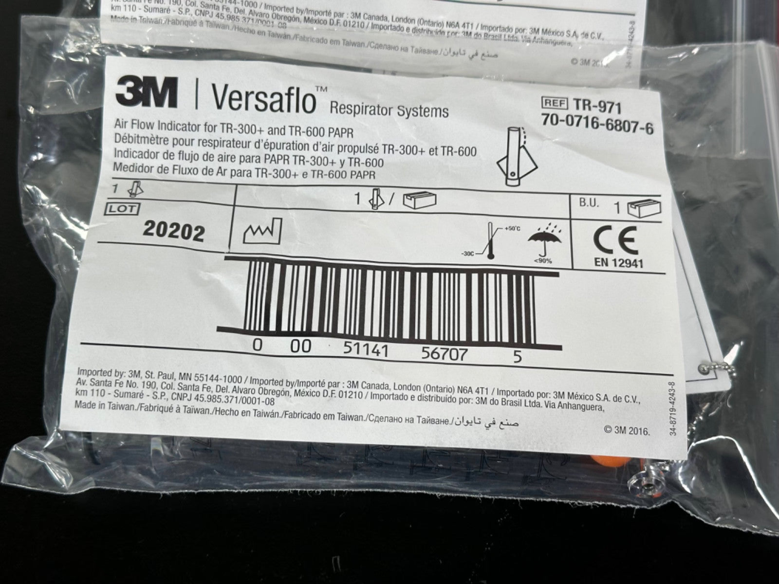 3M Versaflo TR 971 Air Flow Indicator TR 300 TR 600 Lot of 3 New1