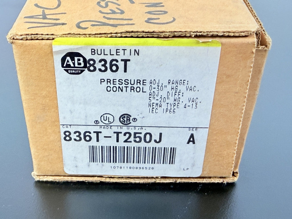 Allen Bradley 836T T250J Vacuum Pressure Control 836T NEMA 4 IP661