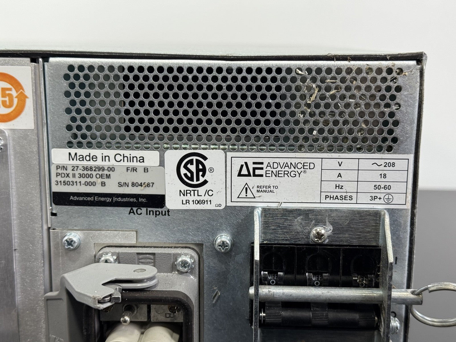 PDX II 3000 AE Advanced Energy Plasma Drive 27 368299 004