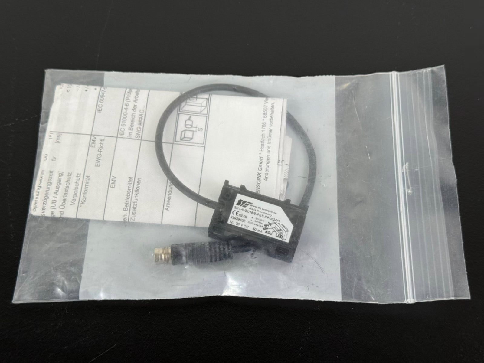 SIE Sensor SK1 3 34/16/8 PbS PP m2/1 Photoelectric Sensor 12–30V DC0