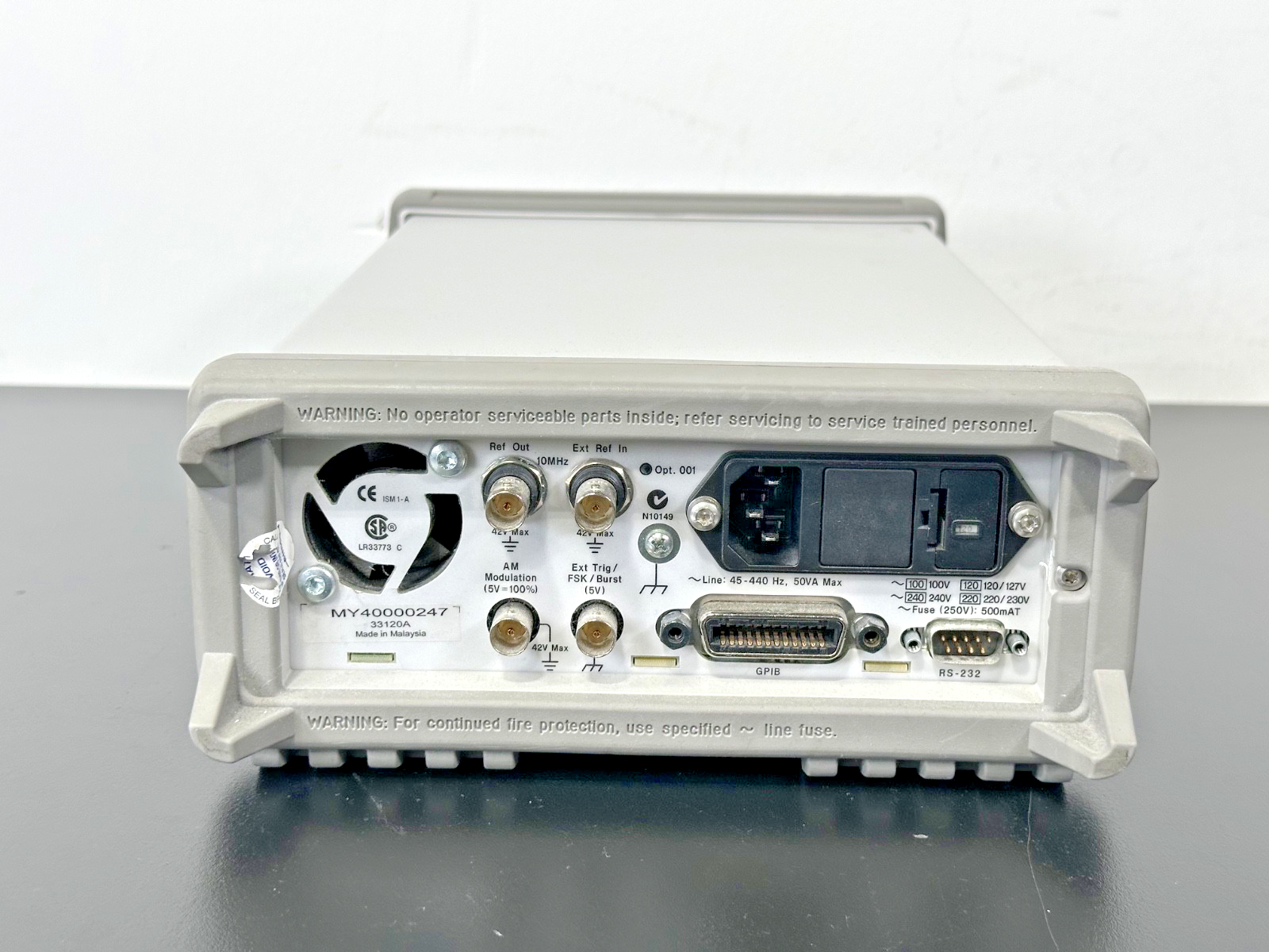 Agilent 33120A 15MHz Function Arbitrary Waveform Generator Option 001 Working3