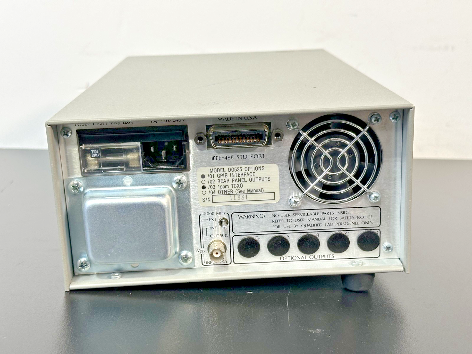 Stanford Research DG535 Digital Delay/Pulse Generator Opt 01 031