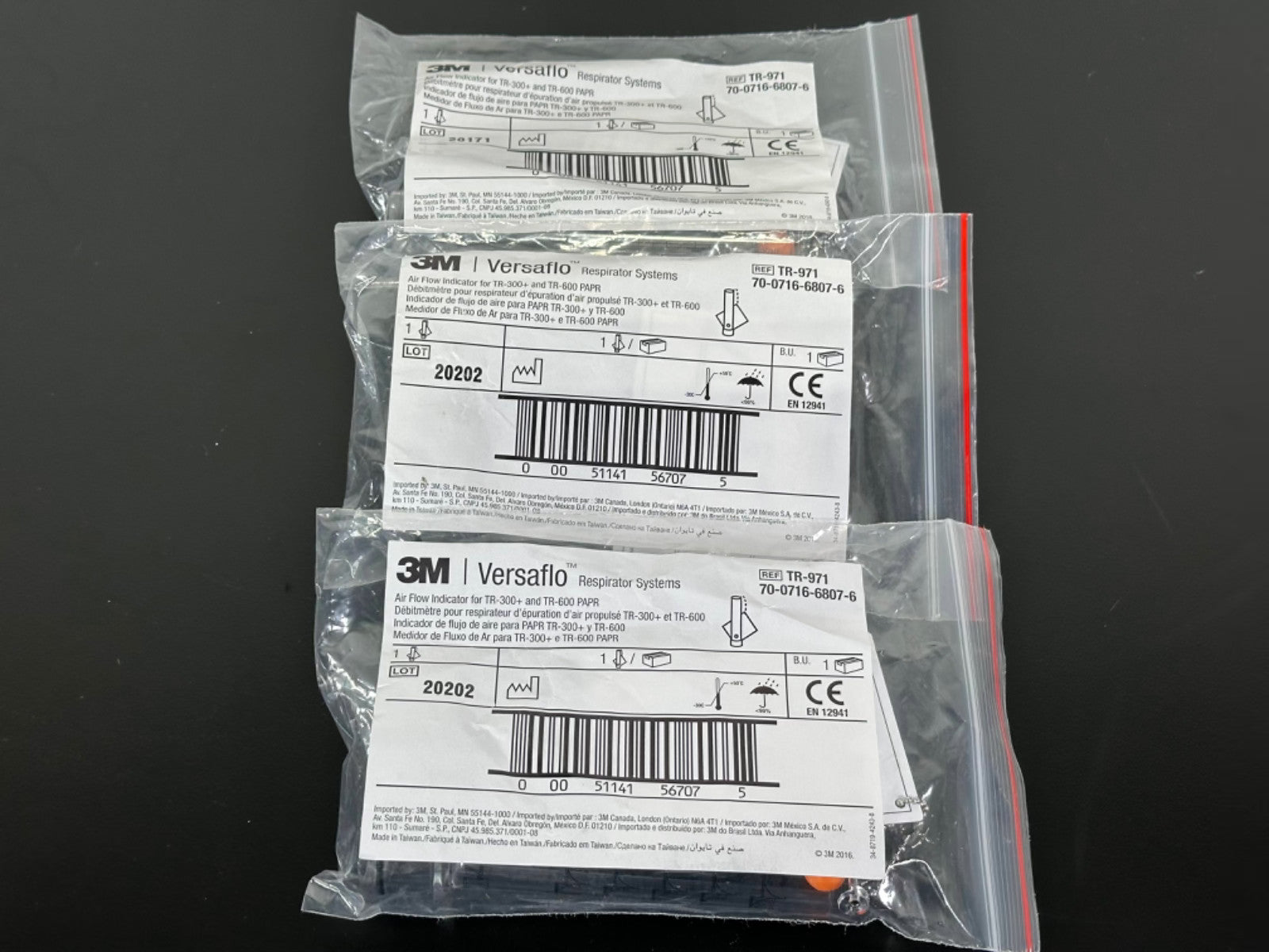 3M Versaflo TR 971 Air Flow Indicator TR 300 TR 600 Lot of 3 New0