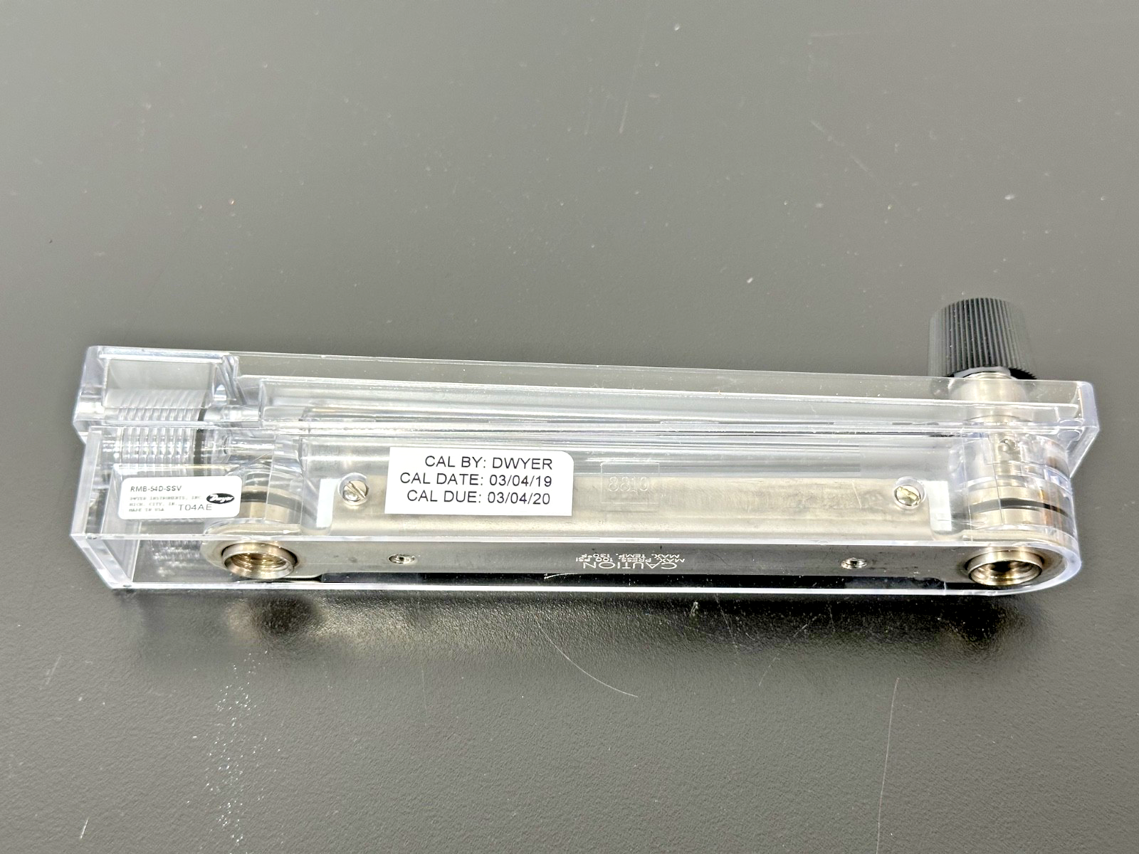 Dwyer RMB 54D SSV Air Flow Meter Rotameter 20 100 L/min 50 200 SCF Used Untested4