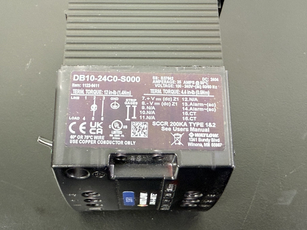 Watlow DIN A MITE DB10 24C0 S000 Solid State Power Controller SSR 35A 100 240VAC2