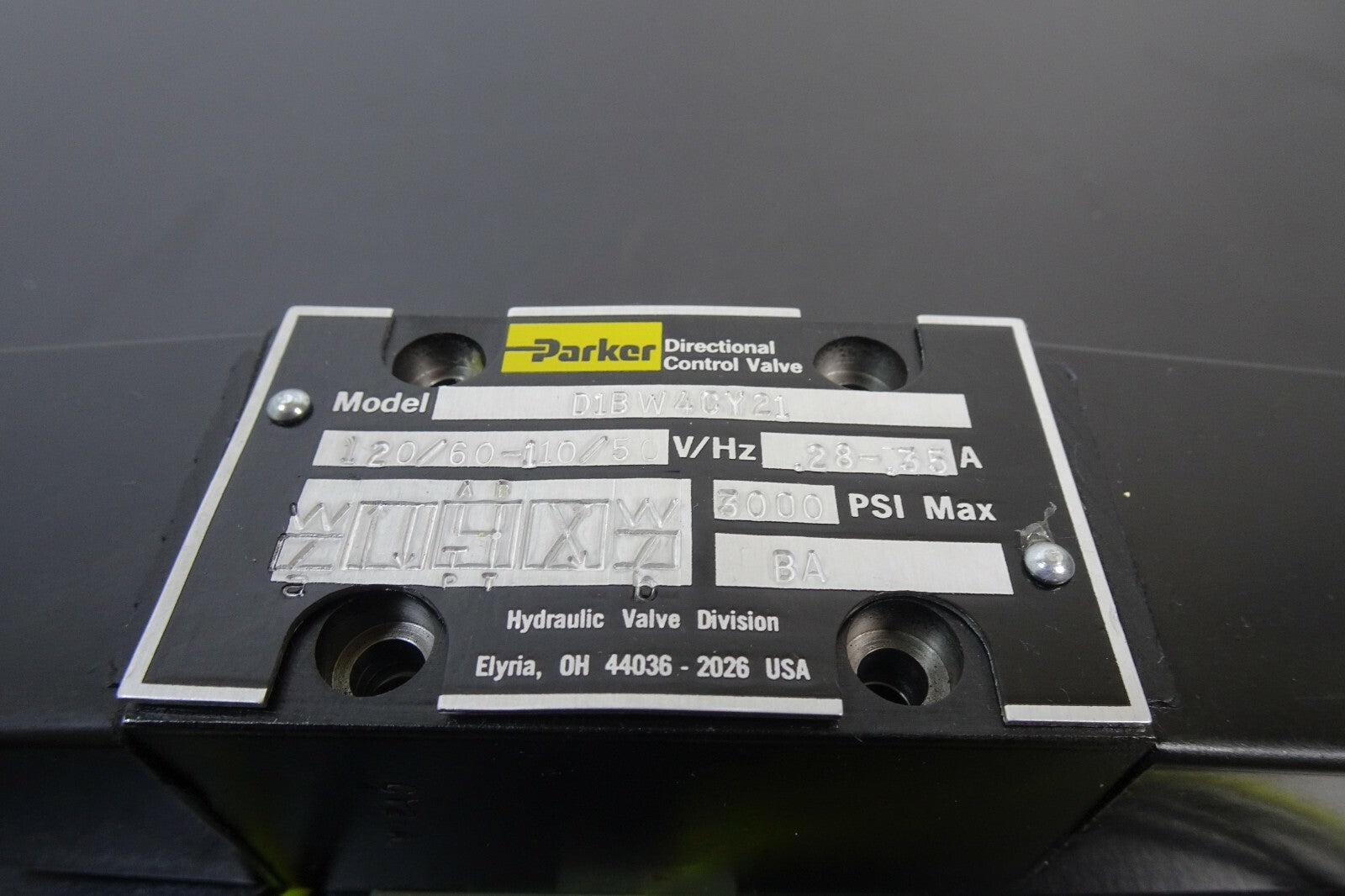 PARKER D1BW40Y21 DIRECTIONAL VALVE3