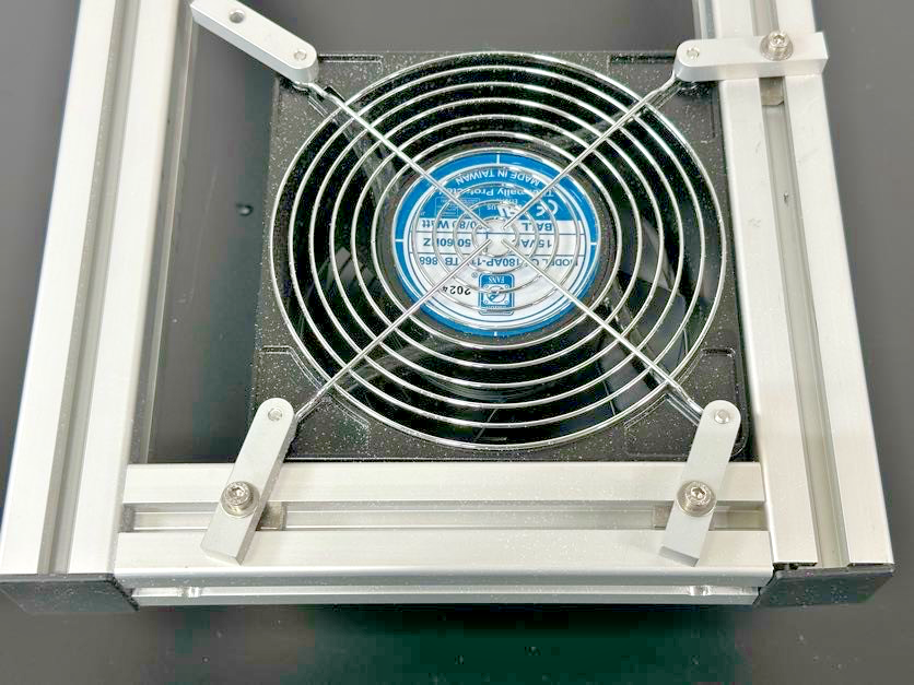 Custom Aluminum T Slot Equipment Stand w/ Orion OA180AP 115V Cooling Fan Used3