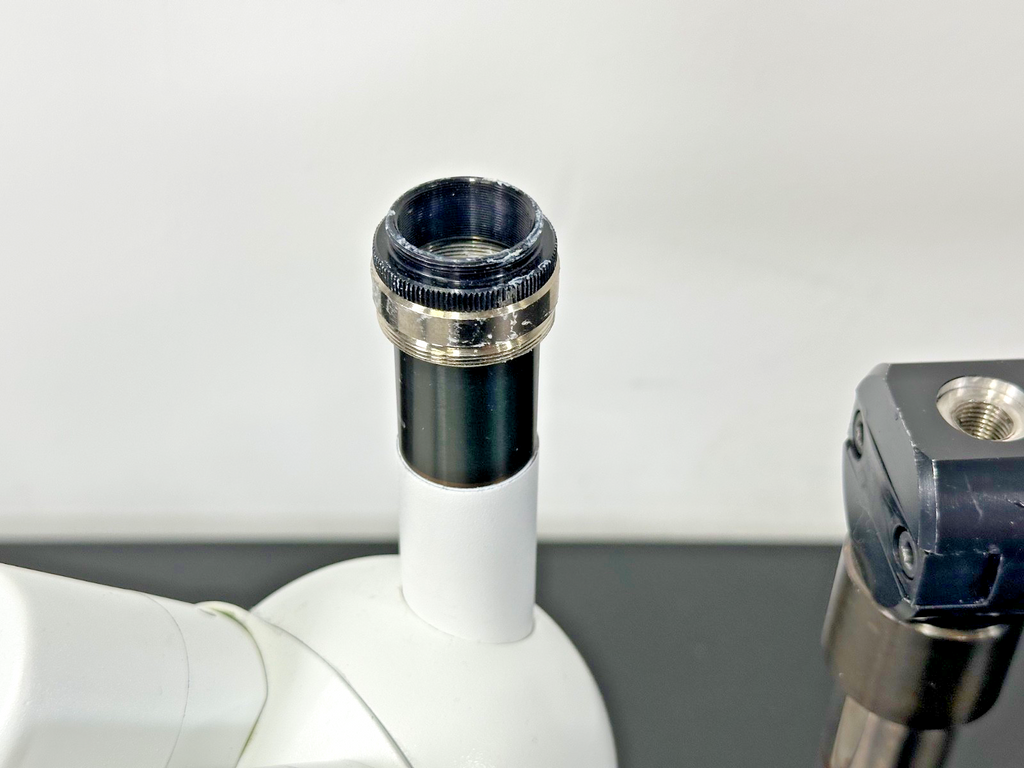 Trinocular Stereo Zoom Microscope 10X/22 Eyepieces with Boom Stand Used Untested4