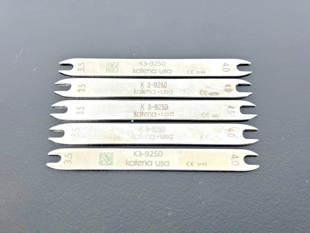 Lot of 5 Katena K3 9250 Braunstein Fixed Calipers 3.5mm 4.0mm Stainless0