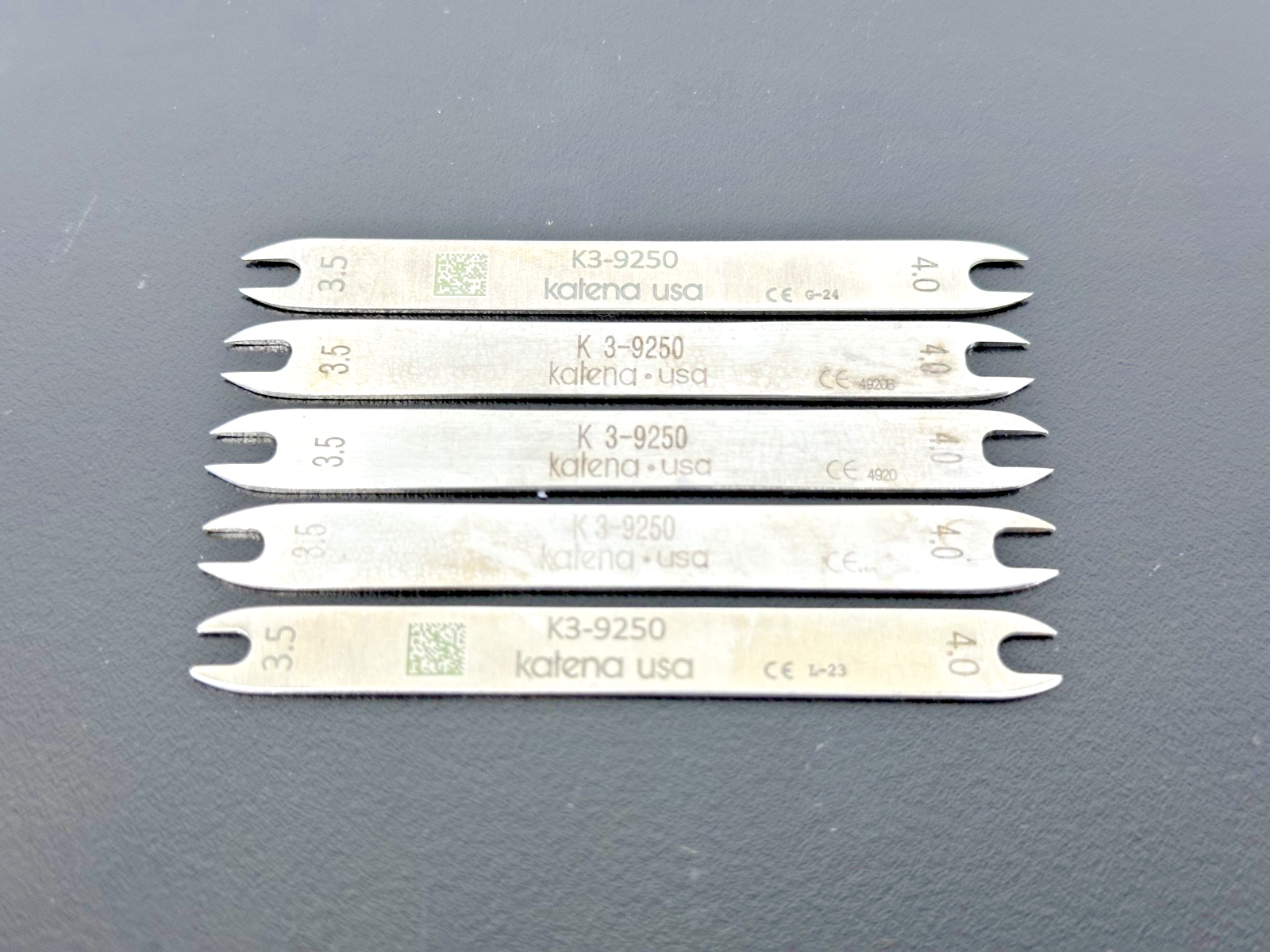 Lot of 5 Katena K3 9250 Braunstein Fixed Calipers 3.5mm 4.0mm Stainless0