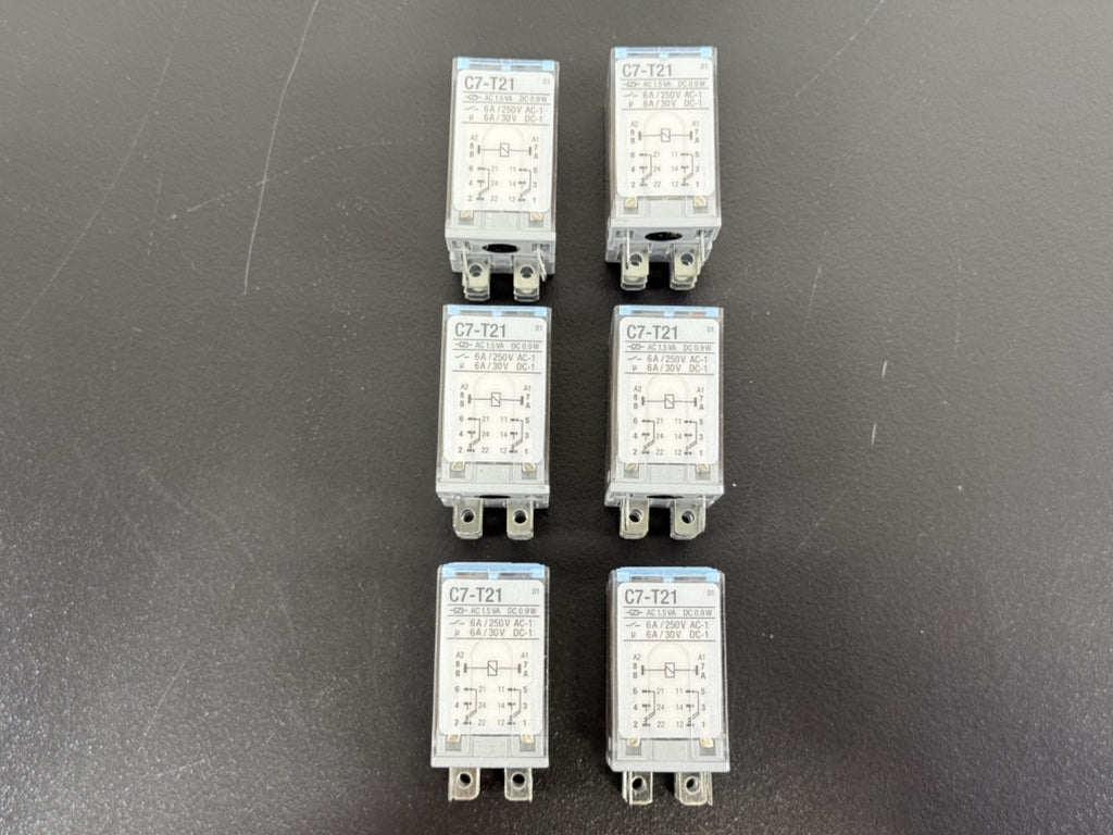 Comat Releco C7 T21 Plug In Control Relay – 24V DC Coil, 6A 250VAC – 6 pack2