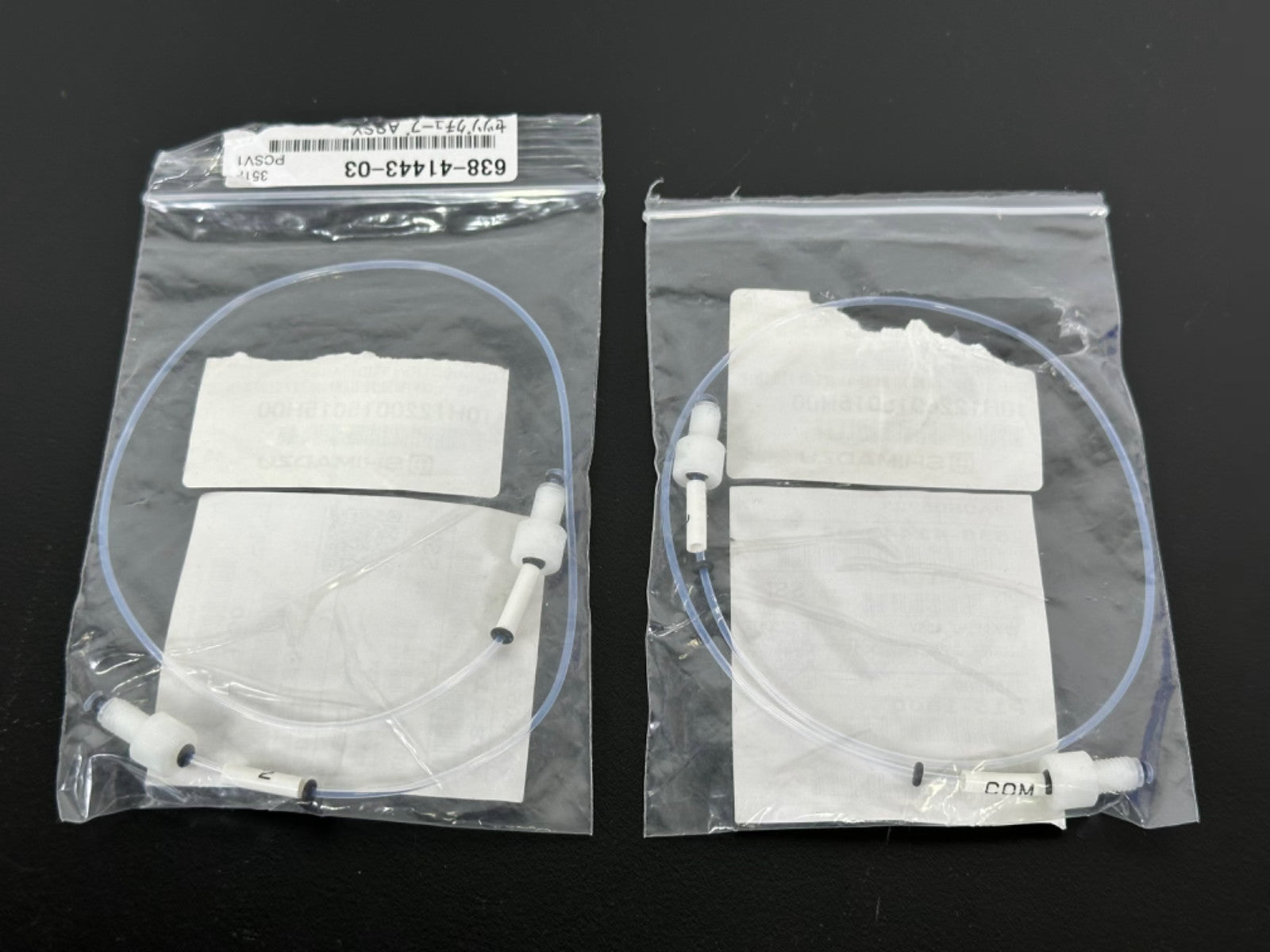 Lot of 2 Shimadzu 638 41443 03 Connection Tube Assy HPLC LCMS Tubing Assemblies1
