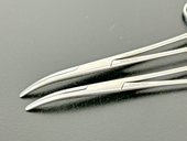 Lot of 2 Argent 43 1 442 Curved Stainless Steel Locking Forceps5