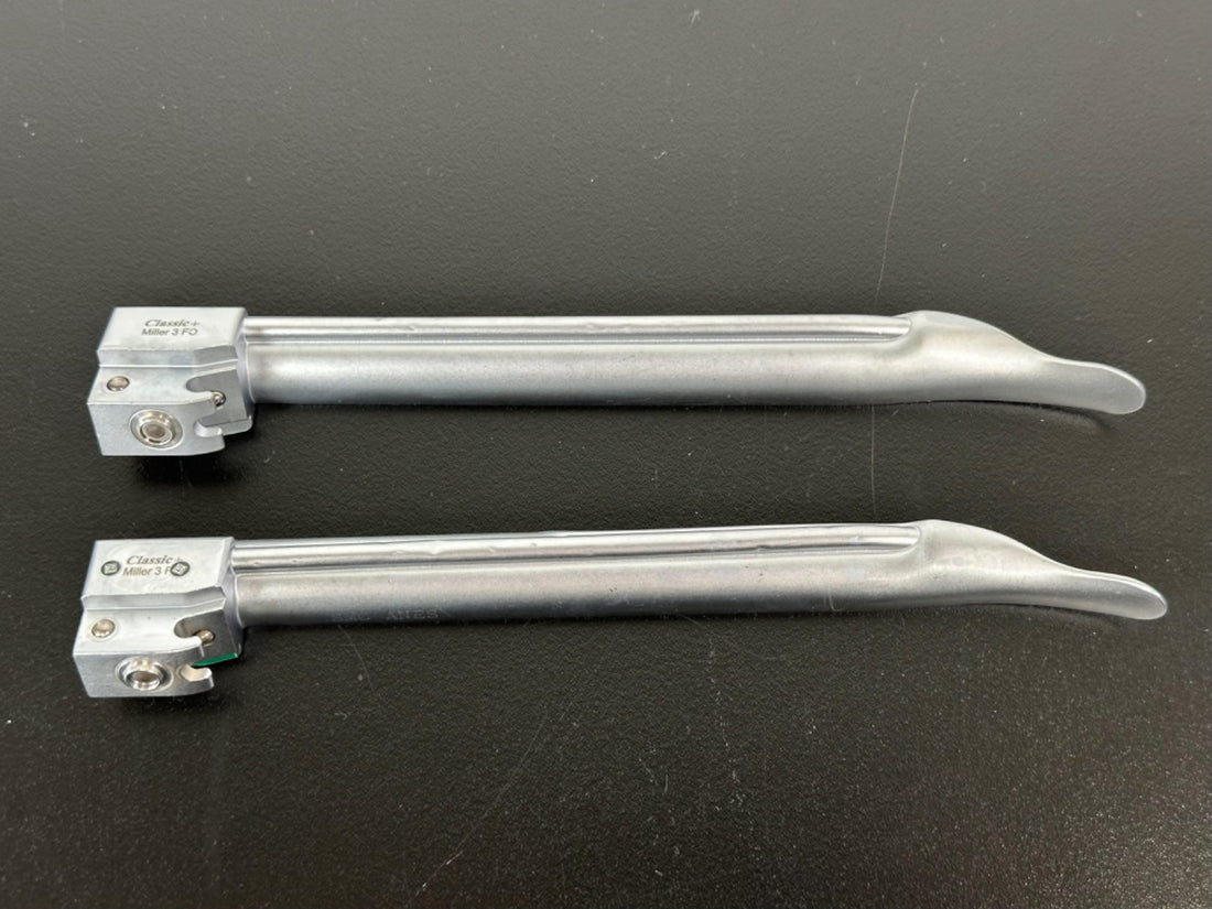 Welch Allyn Classic+ Miller 3 FO Fiber Optic Laryngoscope Blades Lot of 20