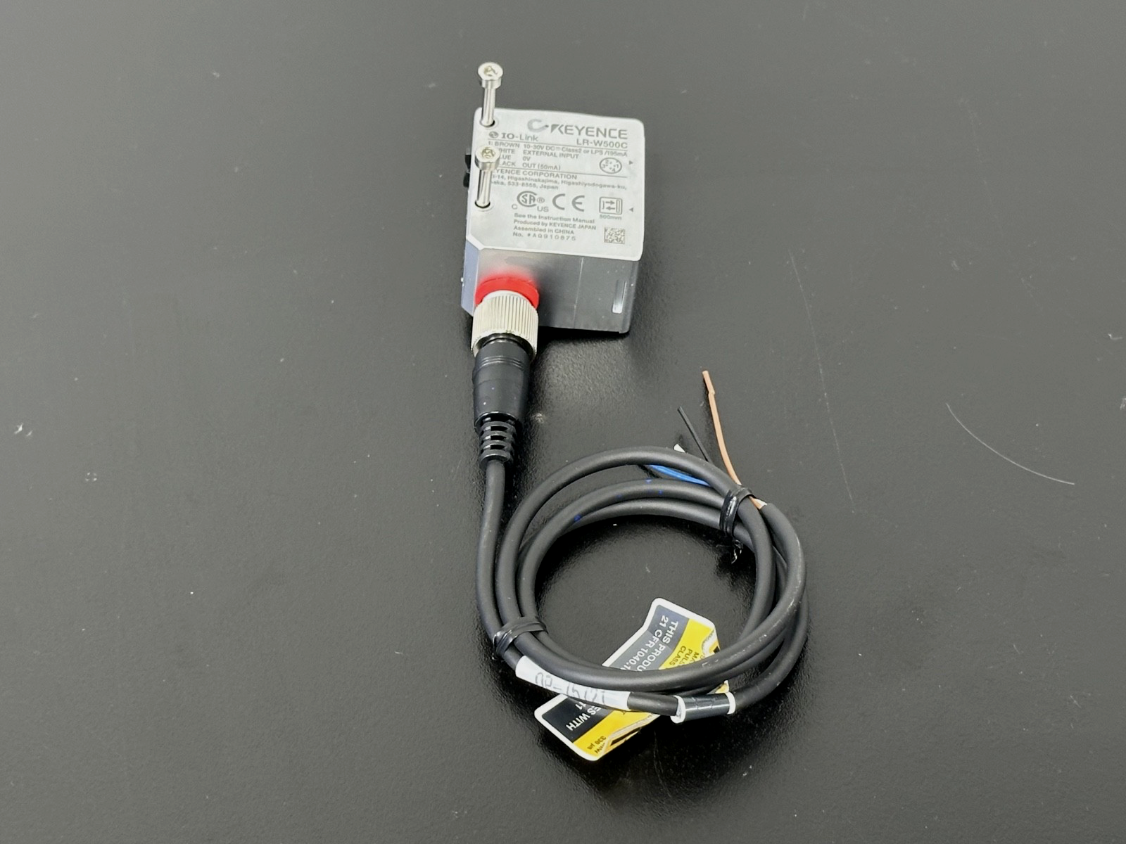 Keyence LR W500C IO Link Laser Sensor w/ Cable & Connector0