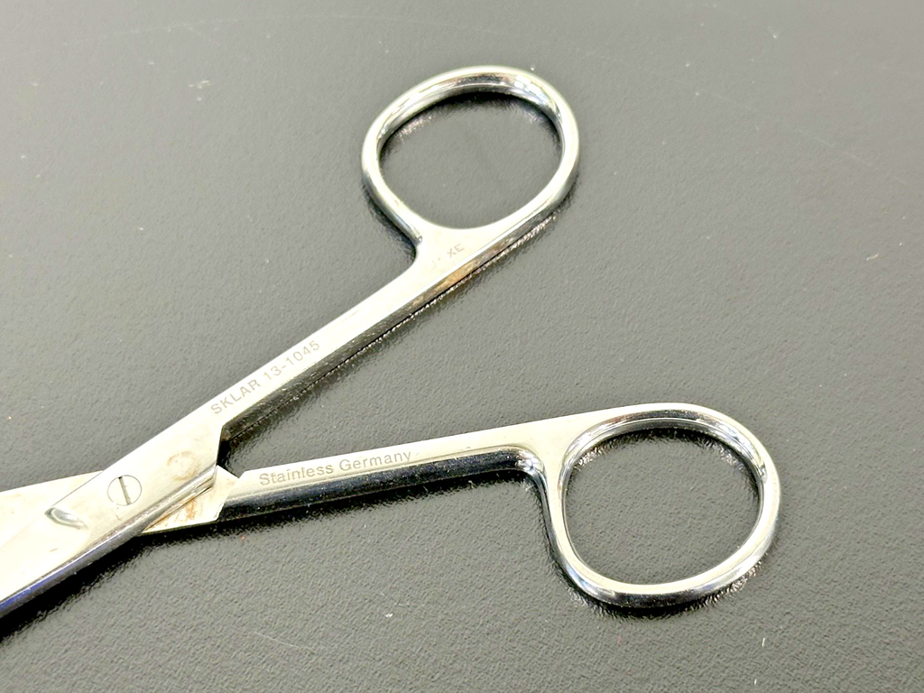 Sklar 13 1045 Straight Sharp Tip Scissors 4.5" German Stainless Steel1